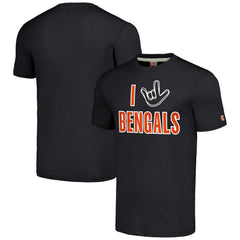 Homage Unisex The NFL ASL Collection by Love Sign Tri-Blend T-Shirt - Cincinnati Bengals T-shirts