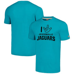 Homage Unisex The NFL ASL Collection by Love Sign Tri-Blend T-Shirt - Jacksonville Jaguars T-shirts