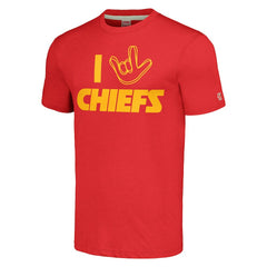Homage Unisex The NFL ASL Collection by Love Sign Tri-Blend T-Shirt - Kansas City Chiefs T-shirts