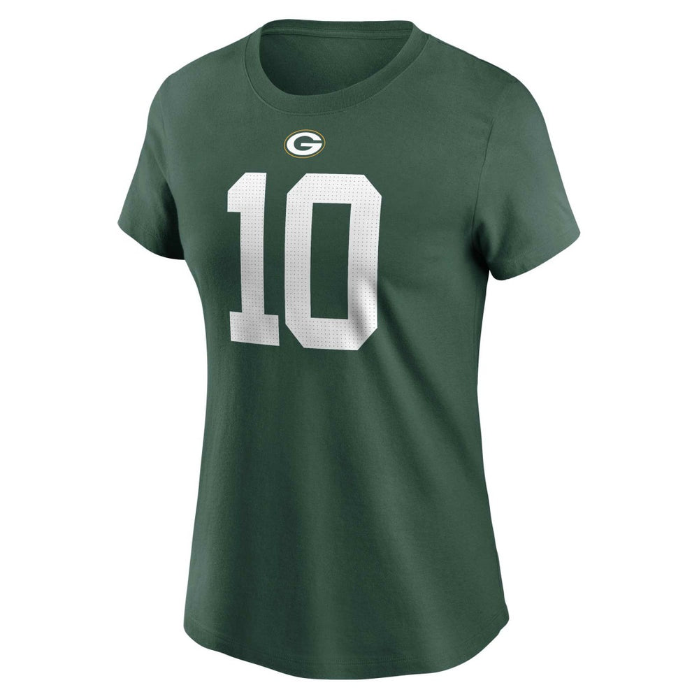 Jordan Love  Women's Player Name & Number T-Shirt - Green Bay Packers T-shirts