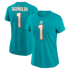 Tua Tagovailoa  Women's Player Name & Number T-Shirt - Miami Dolphins T-shirts