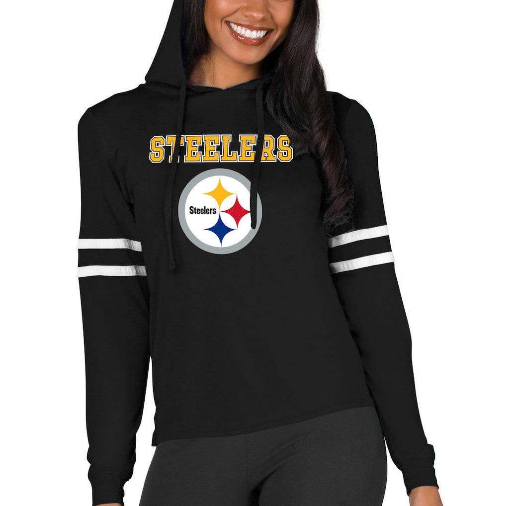 Concepts Sport Women's Marathon Lightweight Lounge Pullover Hoodie - Pittsburgh Steelers Hoodies