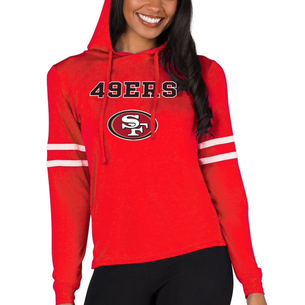 Concepts Sport Women's Marathon Lightweight Lounge Pullover Hoodie - San Francisco 49ers Hoodies