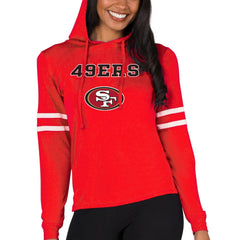 Concepts Sport Women's Marathon Lightweight Lounge Pullover Hoodie - San Francisco 49ers Hoodies