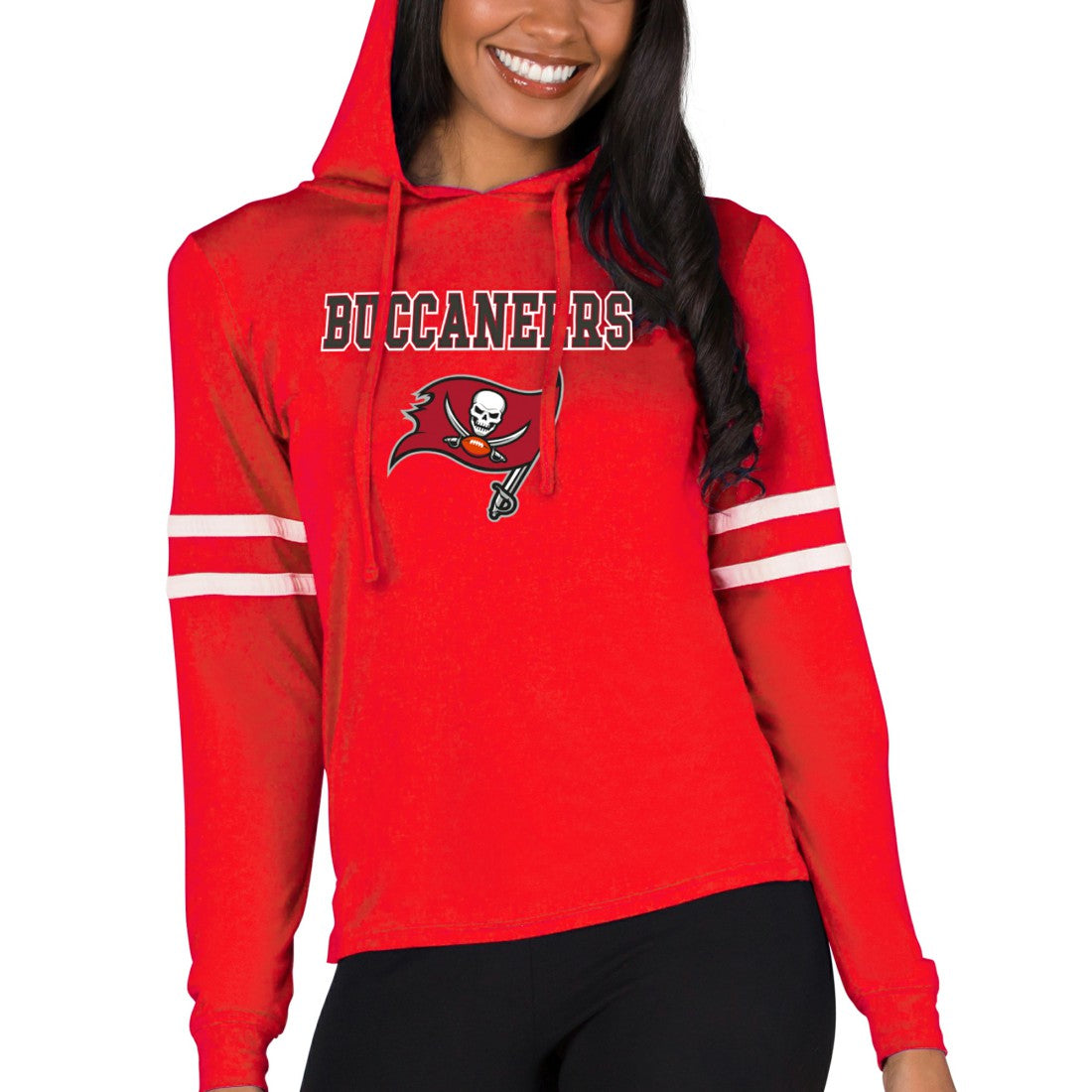 Concepts Sport Women's Marathon Lightweight Lounge Pullover Hoodie - Tampa Bay Buccaneers Hoodies