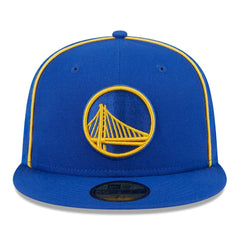 New Era Golden State Warriors Piped & Flocked 59Fifty Fitted Hat