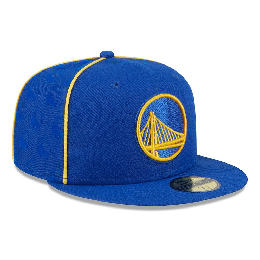 New Era Golden State Warriors Piped & Flocked 59Fifty Fitted Hat