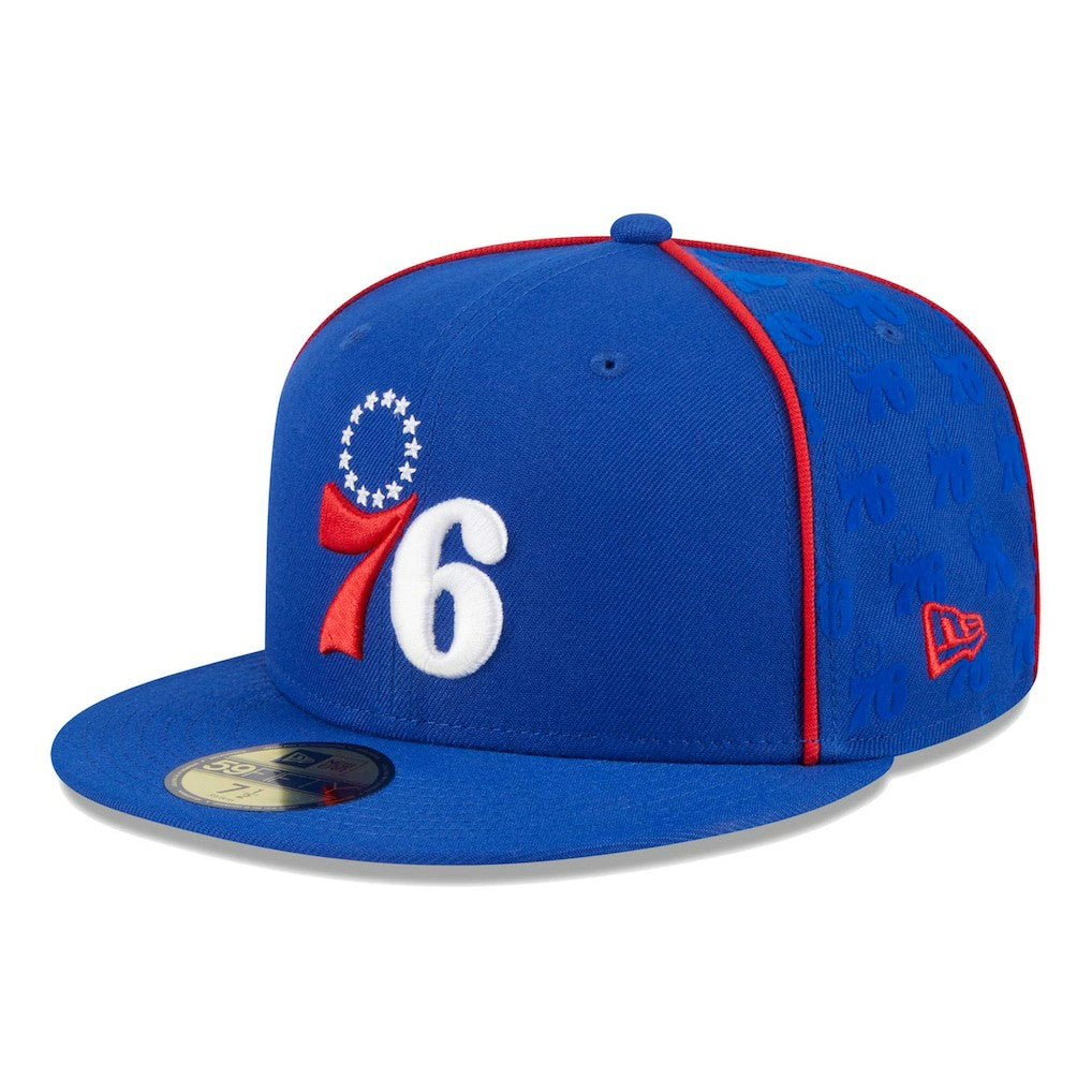 New Era Philadelphia 76ers Piped & Flocked 59Fifty Fitted Hat