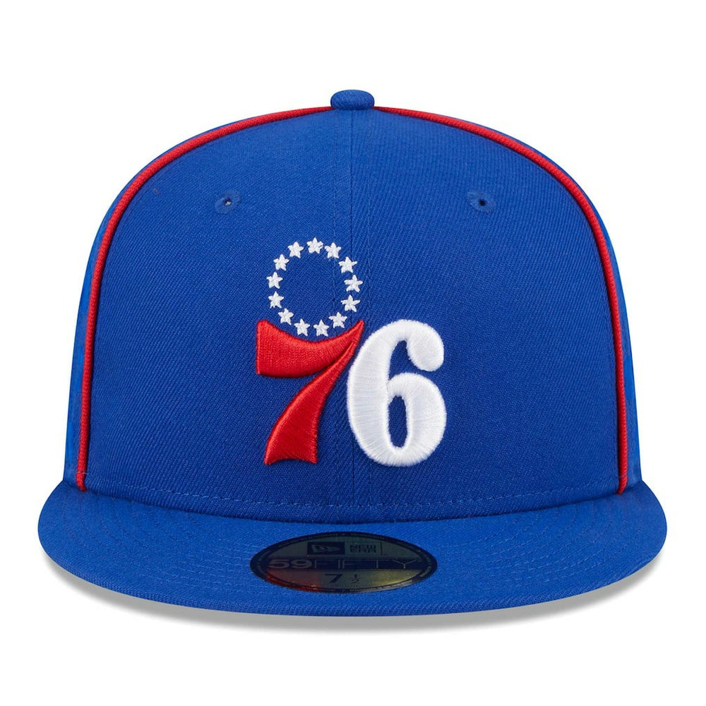 New Era Philadelphia 76ers Piped & Flocked 59Fifty Fitted Hat