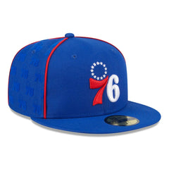 New Era Philadelphia 76ers Piped & Flocked 59Fifty Fitted Hat