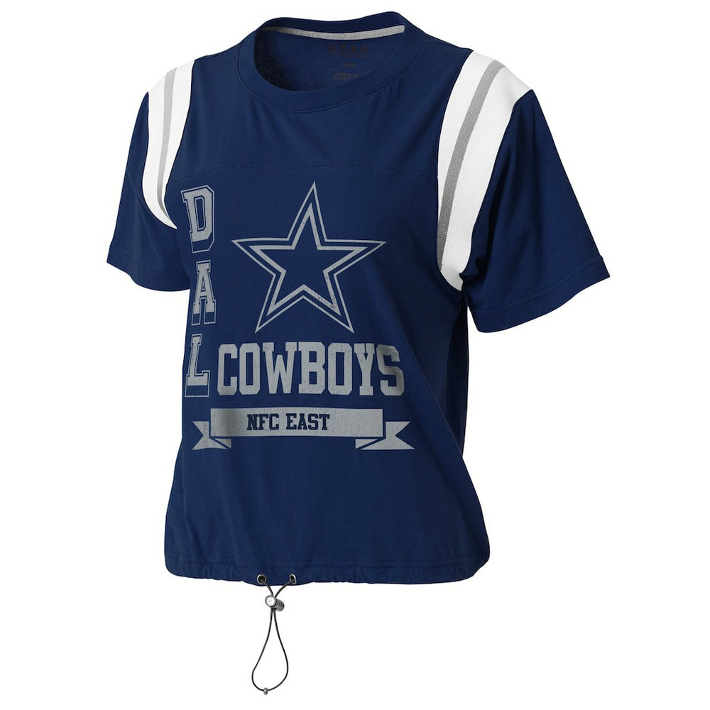 WEAR by Erin Andrews Women's Cinched Colorblock T-Shirt - Dallas Cowboys T-shirts