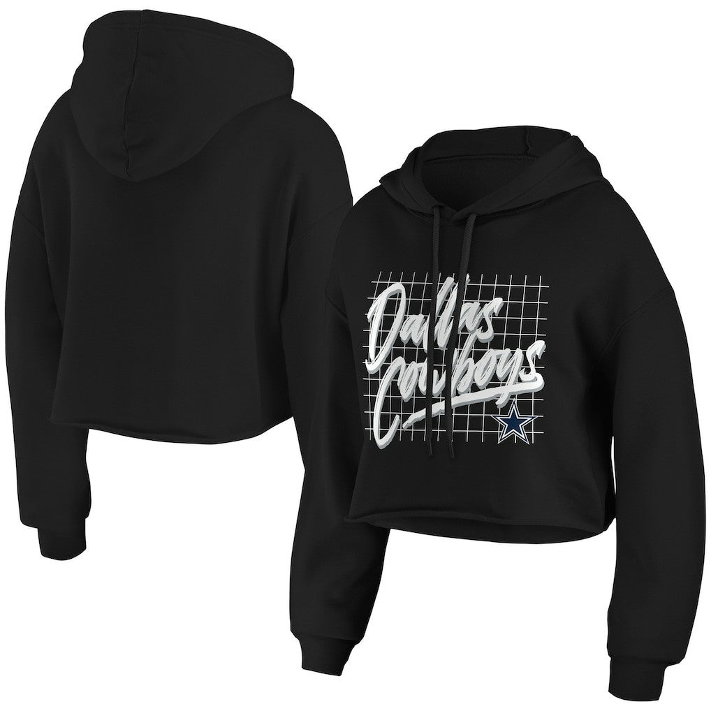 WEAR by Erin Andrews Women's Domestic Cropped Pullover Hoodie - Dallas Cowboys Hoodies