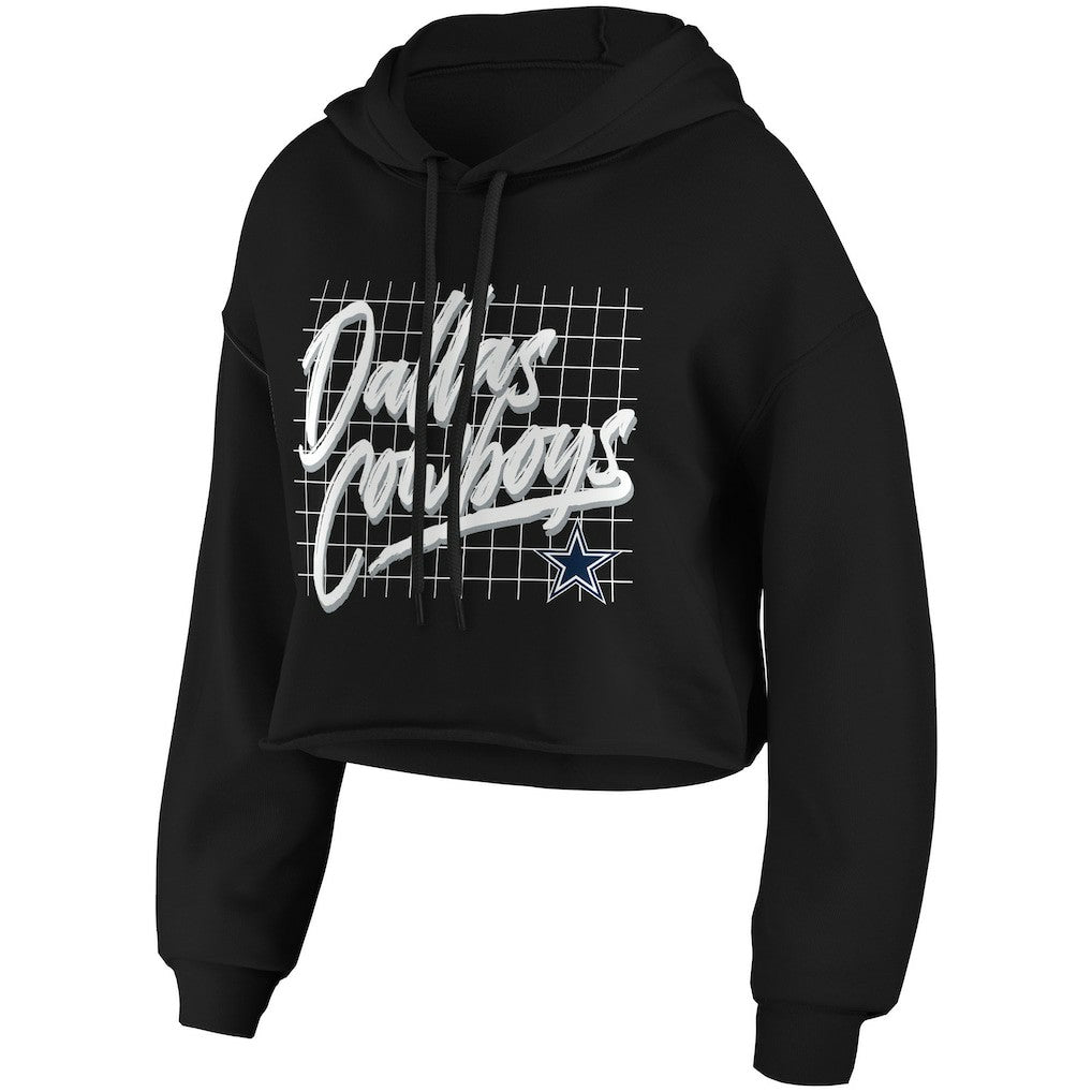 WEAR by Erin Andrews Women's Domestic Cropped Pullover Hoodie - Dallas Cowboys Hoodies