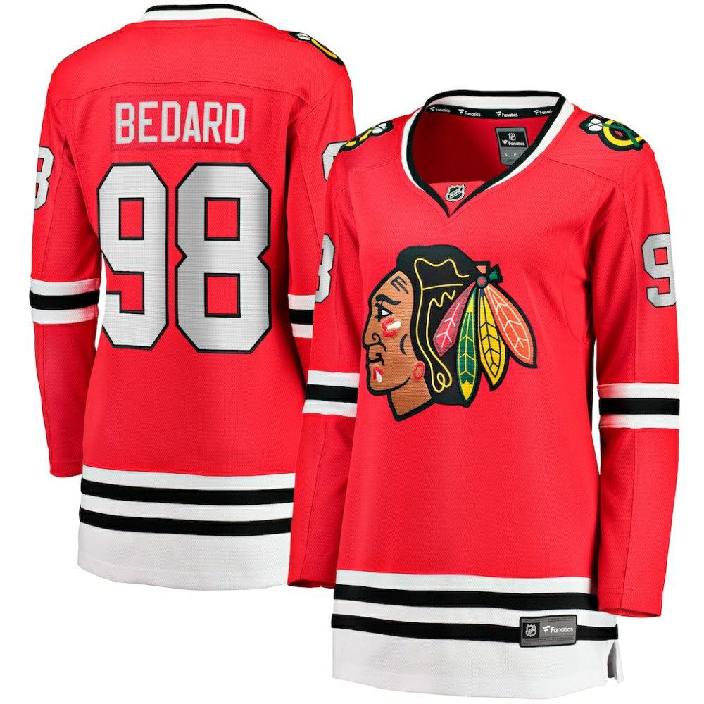 NHL Connor Bedard Chicago Blackhawks Fanatics Women's Home Breakaway Player Jersey