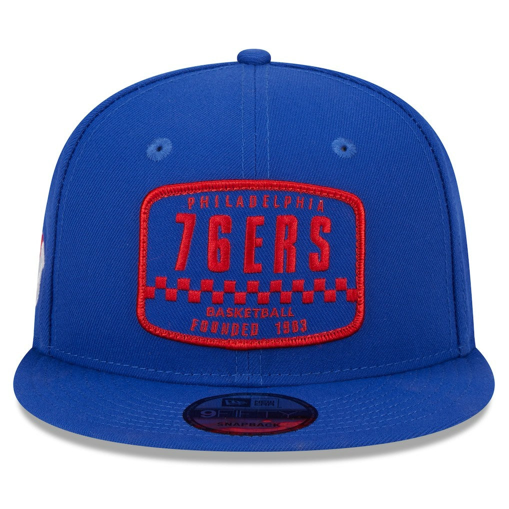 New Era Philadelphia 76ers Rally Drive Finish Line Patch 9FIFTY Snapback Hat