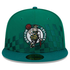 New Era Boston Celtics Rally Drive Checkerboard 59FIFTY Crown Fitted Hat
