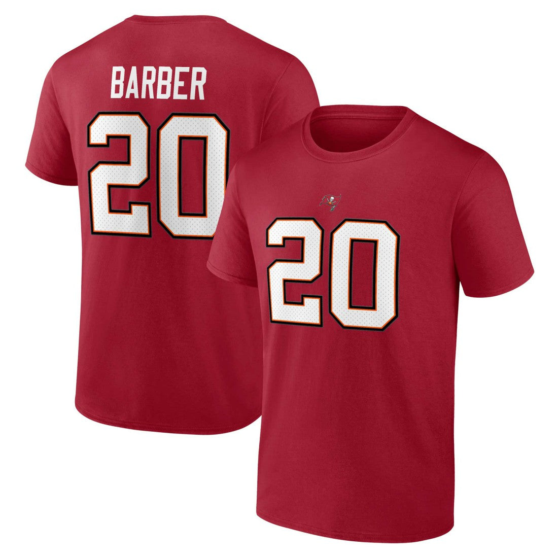 Ronde Barber  Retired Player Icon Name & Number T-Shirt - Tampa Bay Buccaneers T-shirts