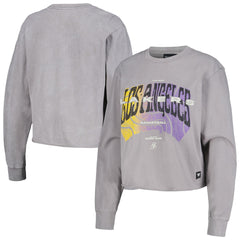 Los Angeles Lakers The Wild Collective Women's Band Cropped Long Sleeve T-Shirt