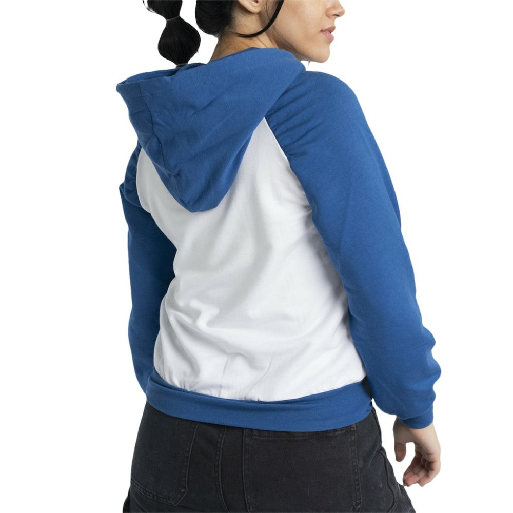 White Chicago Cubs Lusso Women's Marlowe Tri-Blend Raglan Pullover Hoodie