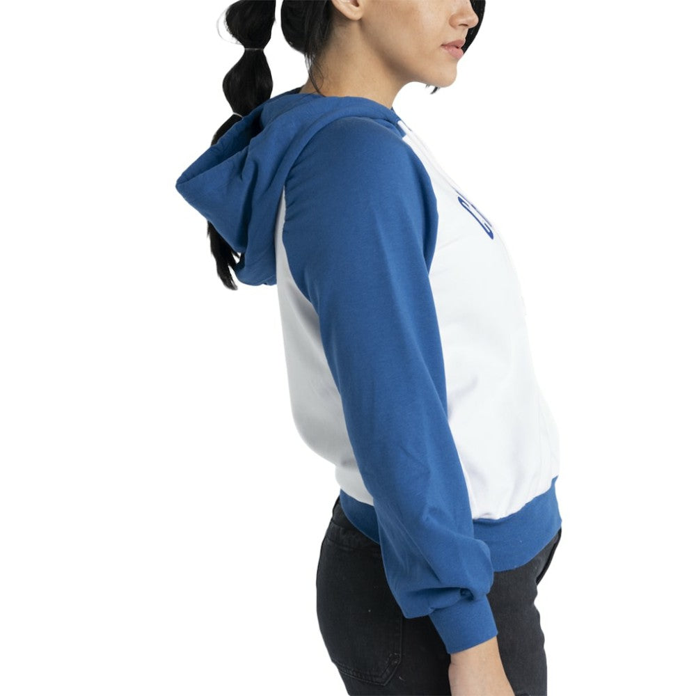 White Chicago Cubs Lusso Women's Marlowe Tri-Blend Raglan Pullover Hoodie