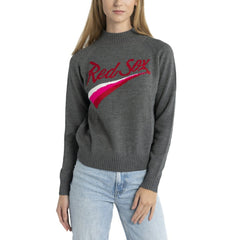 Gray Boston Red Sox Lusso Women's Serena Raglan Pullover Sweater