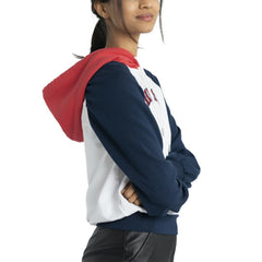 White Boston Red Sox Lusso Women's Marlowe Tri-Blend Raglan Pullover Hoodie