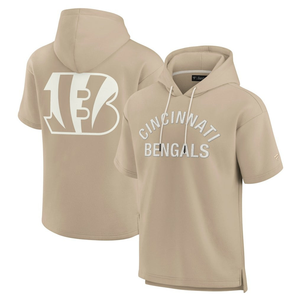Unisex Elements Super Soft Fleece Short Sleeve Pullover Hoodie - Cincinnati Bengals Hoodies