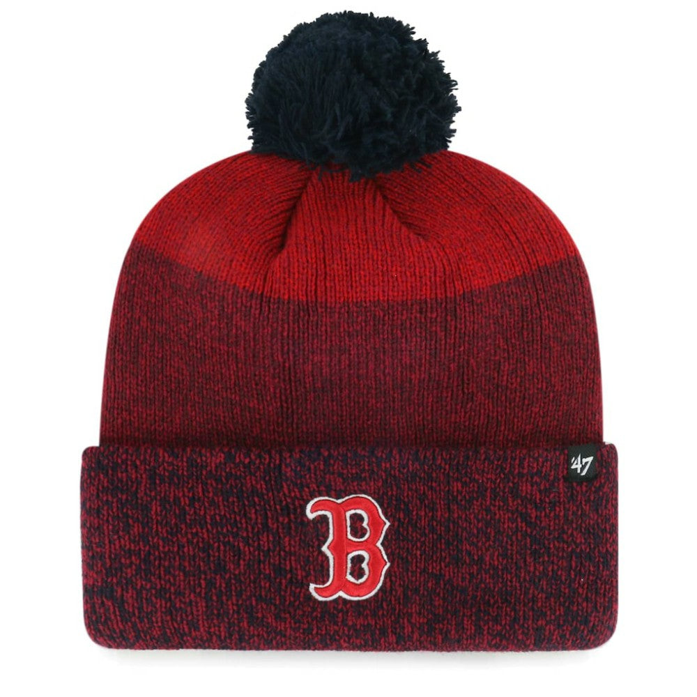 Red Boston Red Sox '47 Darkfreeze Cuffed Knit Hat with Pom