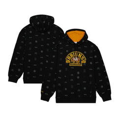 NHL Boston Bruins Mitchell & Ness 100th Anniversary Allover Print Pullover Hoodie