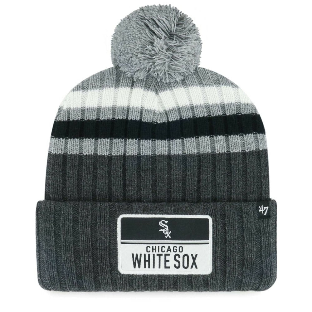 Gray Chicago White Sox '47 Stack Cuffed Knit Hat with Pom