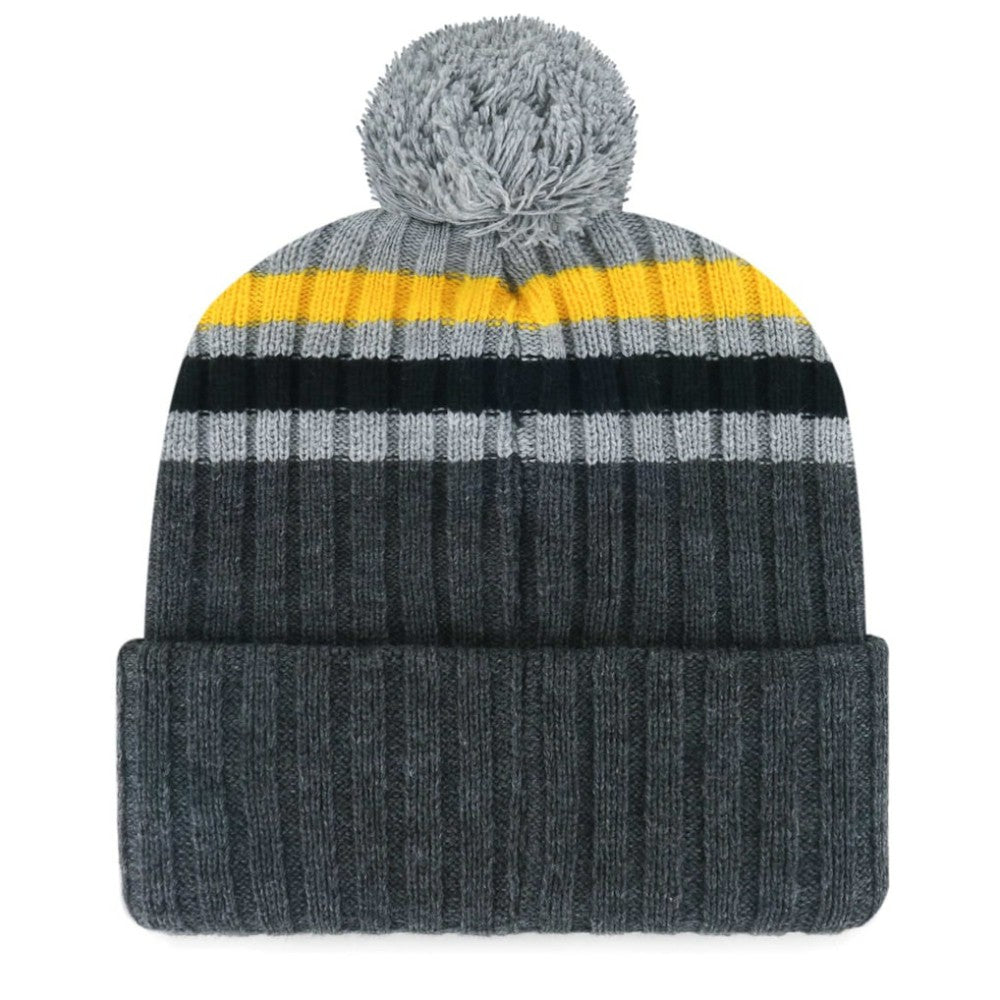 Gray Pittsburgh Pirates '47 Stack Cuffed Knit Hat with Pom