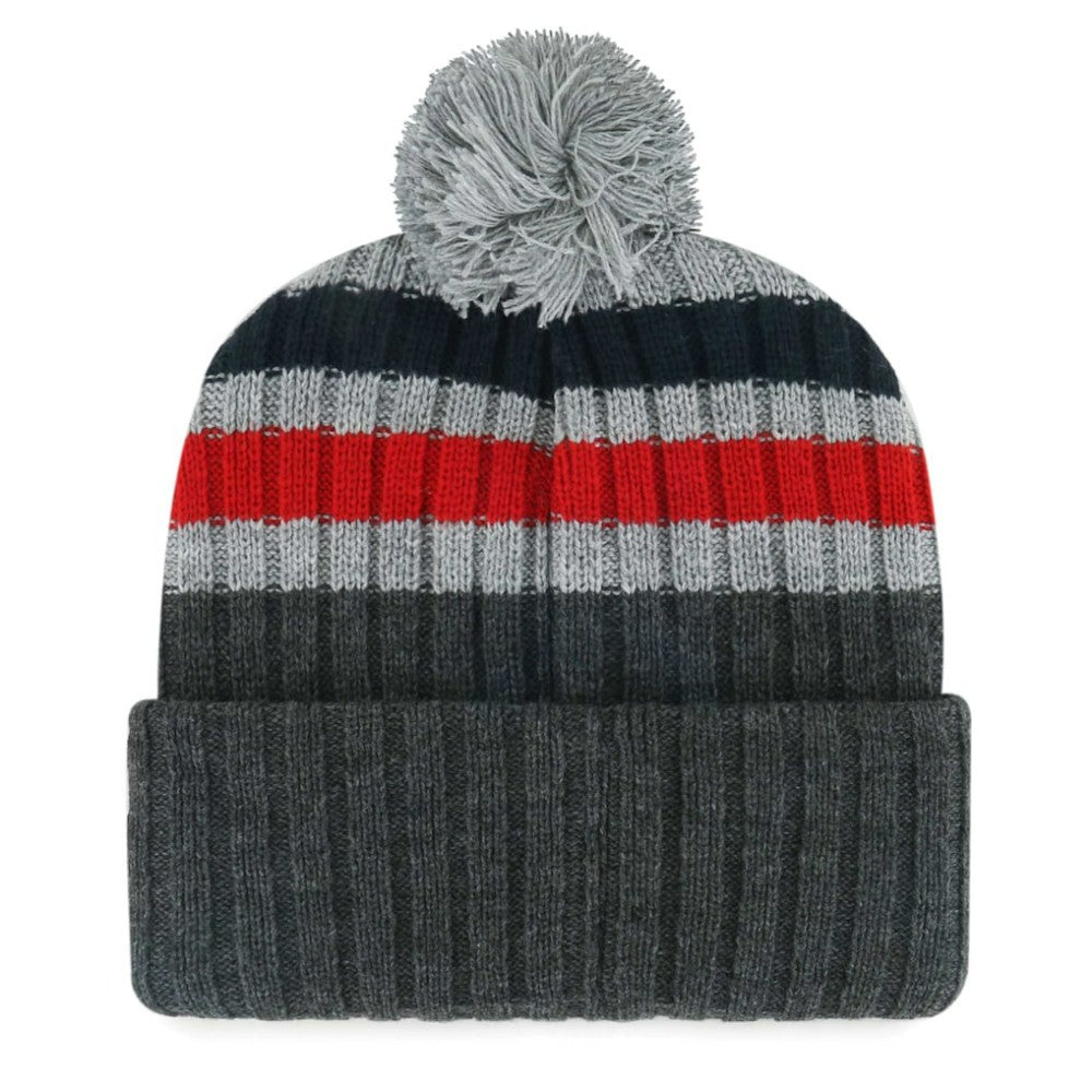 Gray Washington Nationals '47 Stack Cuffed Knit Hat with Pom