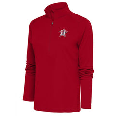 Red Houston Astros Antigua Women's Patriotic Tribute Half-Zip Pullover Top