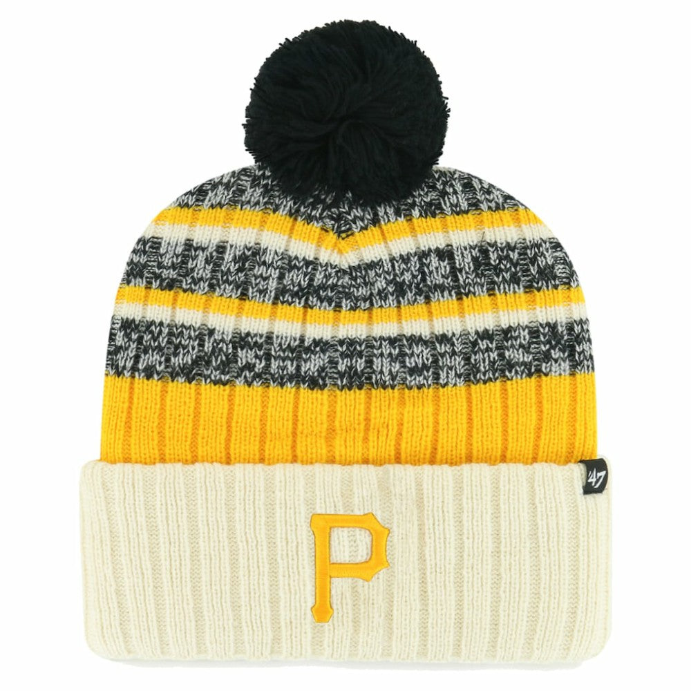 Natural Pittsburgh Pirates '47 Tavern Cuffed Knit Hat with Pom