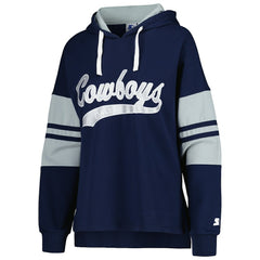 Starter Women's Bump And Run Long Sleeve Hoodie T-Shirt - Dallas Cowboys Hoodies