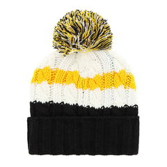 White/Black Pittsburgh Pirates '47 Women's Ashfield Cuffed Knit Hat with Pom