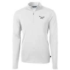 Cutter & Buck Gridiron Classics Big & Tall Virtue Eco Pique Recycled Quarter-Zip Pullover Top - Philadelphia Eagles Pullover
