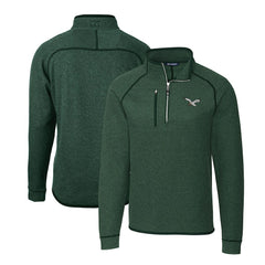 Cutter & Buck Gridiron Classics Big & Tall Mainsail Sweater-Knit Half-Zip Pullover Jacket - Philadelphia Eagles Pullover