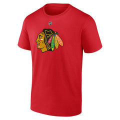 NHL Connor Bedard Chicago Blackhawks Fanatics Authentic Stack Name & Number T-Shirt