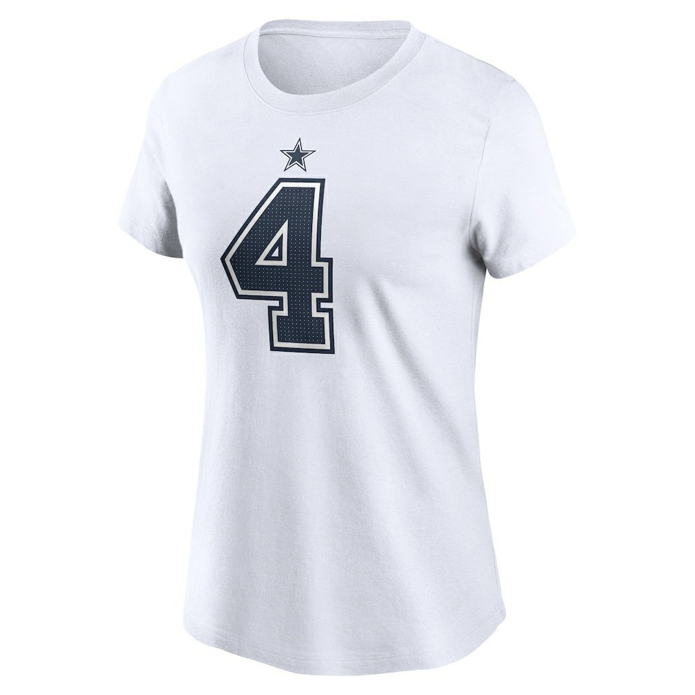 Dak Prescott  Women's Player Name & Number T-Shirt - Dallas Cowboys T-shirts