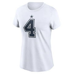 Dak Prescott  Women's Player Name & Number T-Shirt - Dallas Cowboys T-shirts