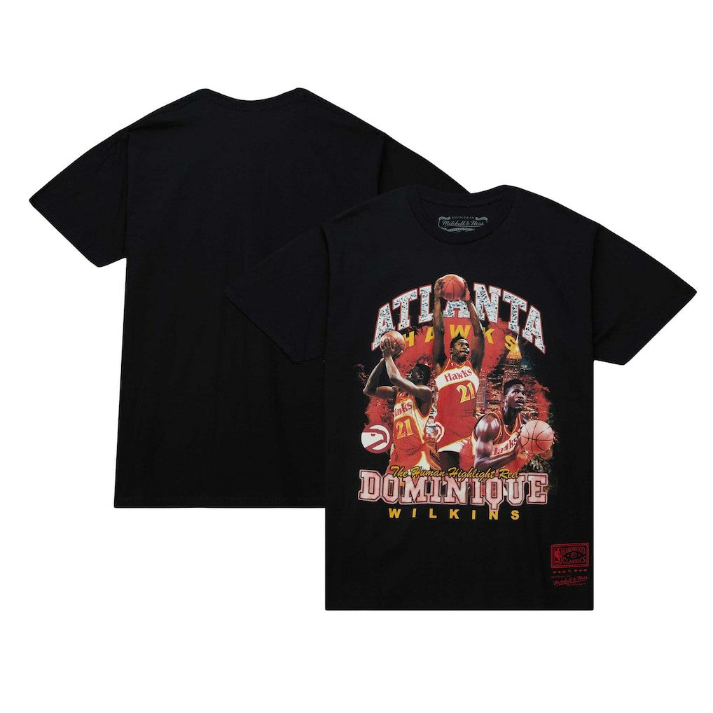 Mitchell & Ness Dominique Wilkins Atlanta Hawks Hardwood Classics Bling Concert Player T-Shirt