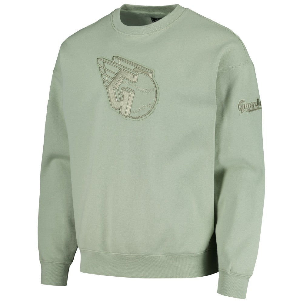 Green Cleveland Guardians Pro Standard Neutral Drop Shoulder Pullover Sweatshirt