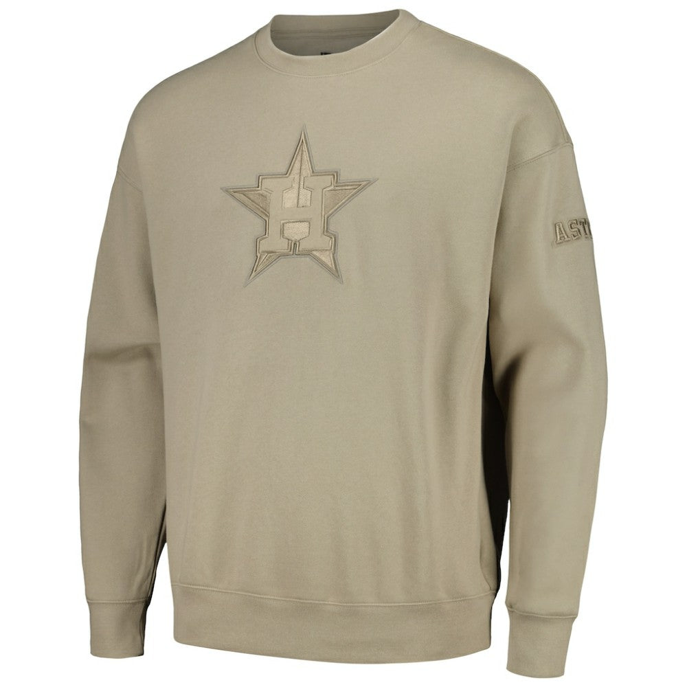 Pewter Houston Astros Pro Standard Neutral Drop Shoulder Pullover Sweatshirt