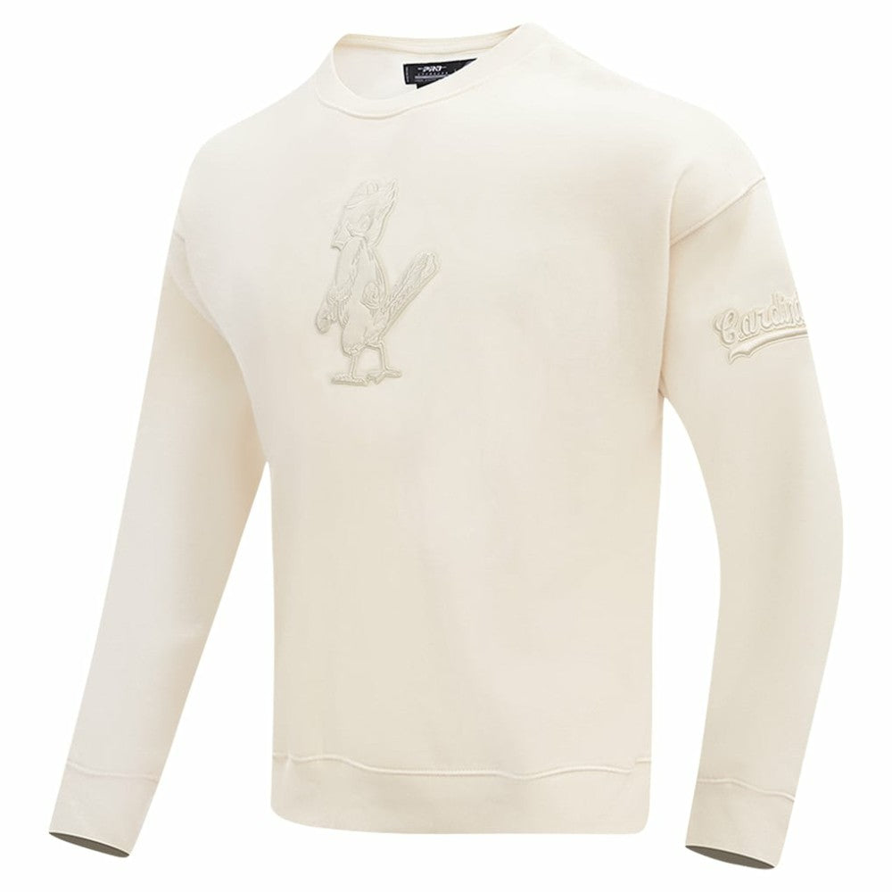 Cream St. Louis Cardinals Pro Standard Neutral Drop Shoulder Pullover Sweatshirt