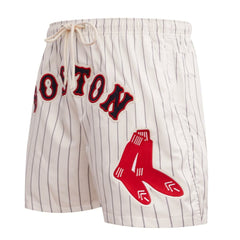 Cream Boston Red Sox Pro Standard Pinstripe Retro Classic Woven Shorts