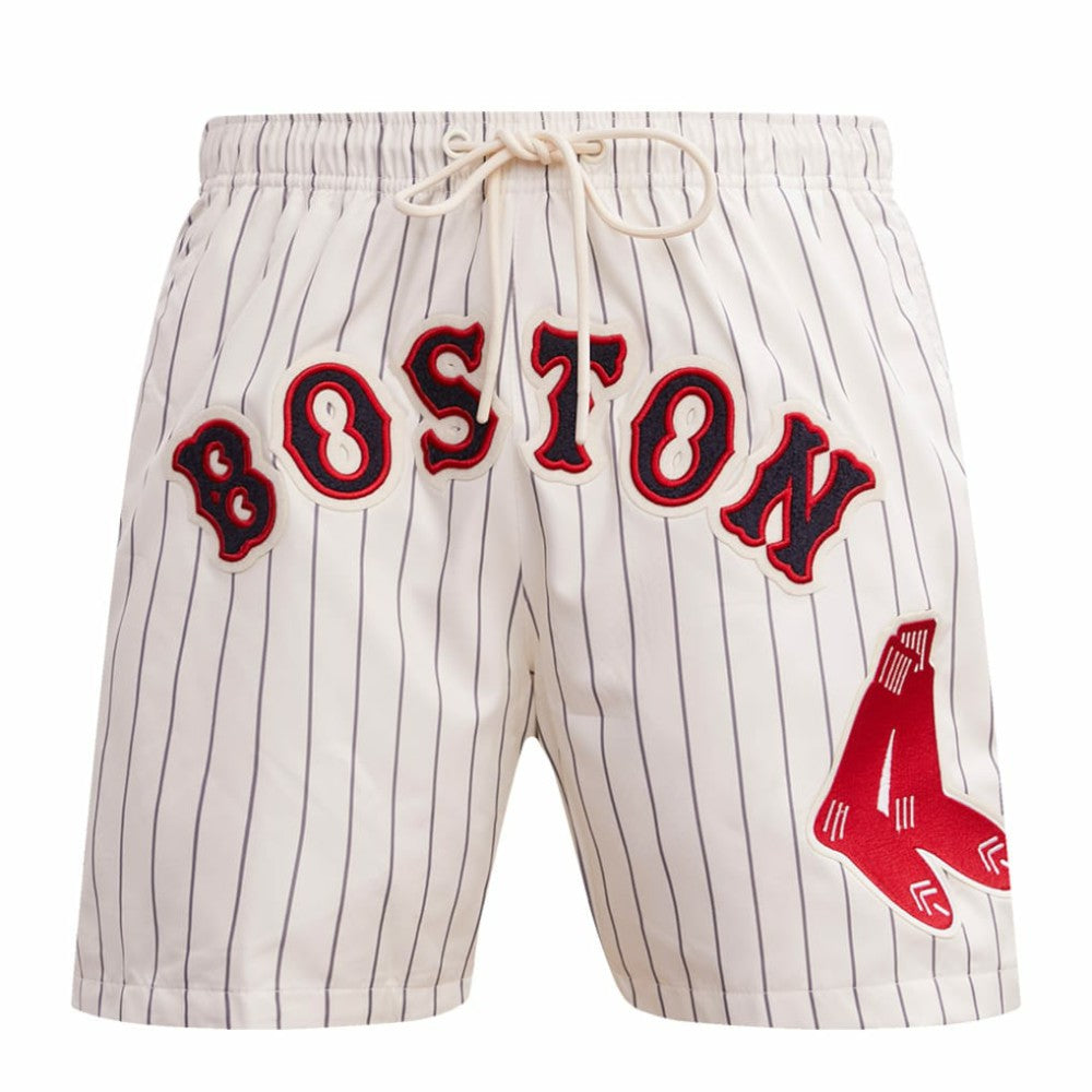 Cream Boston Red Sox Pro Standard Pinstripe Retro Classic Woven Shorts