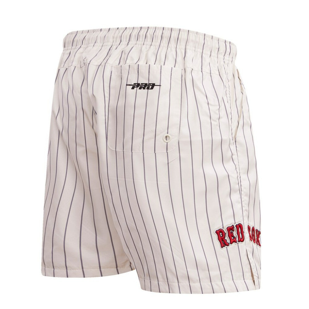 Cream Boston Red Sox Pro Standard Pinstripe Retro Classic Woven Shorts