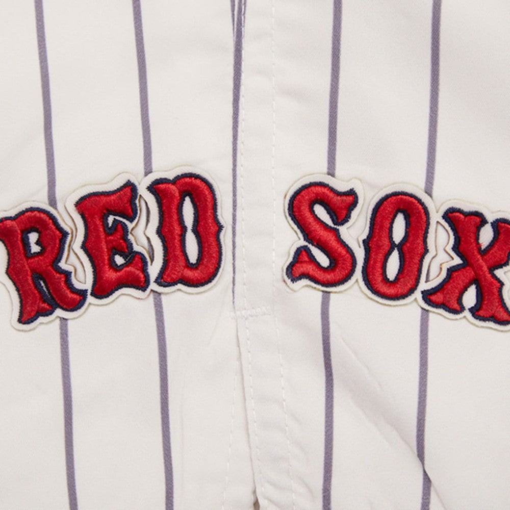 Cream Boston Red Sox Pro Standard Pinstripe Retro Classic Woven Shorts