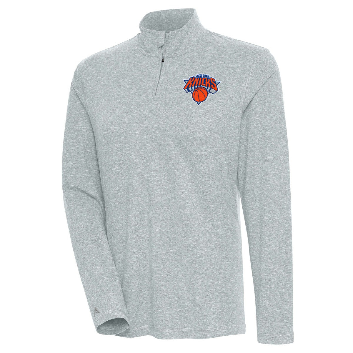 New York Knicks Antigua Women's Confront Quarter-Zip Pullover Top